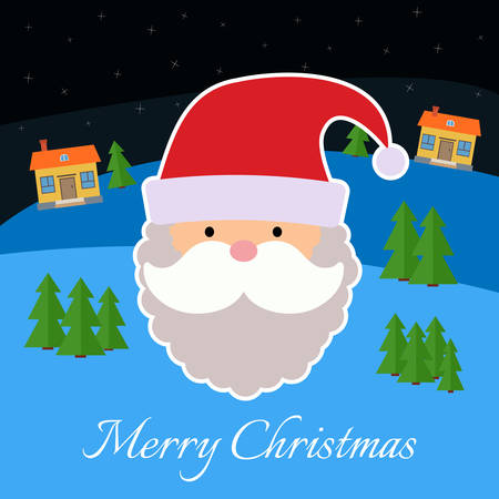 Greeting card with Santa Claus.のイラスト素材