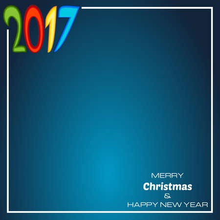 Happy New Year 2017 Background. New Year and Xmas Design Element Template. Vector Illustration.のイラスト素材