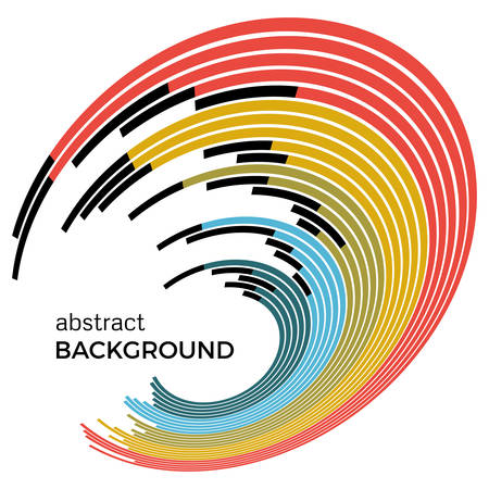 Abstract vector illustration depicting colored circles on a white background. Infographic background with place for your text.のイラスト素材