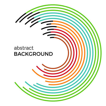 Abstract vector illustration depicting colored circles on a white background. Infographic background with place for your text.のイラスト素材