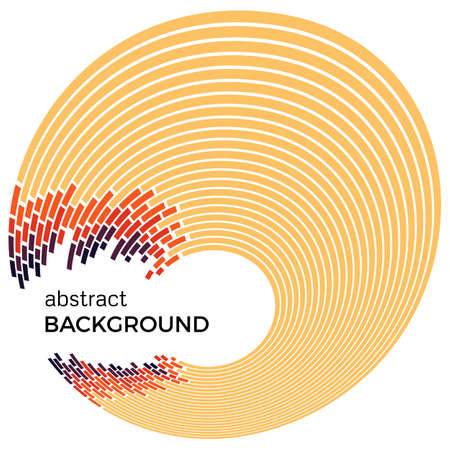 Abstract vector illustration depicting colored circles on a white background. Infographic background with place for your text.のイラスト素材
