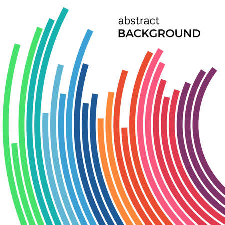 Abstract vector illustration depicting colored circles on a white background. Infographic background with place for your text.のイラスト素材