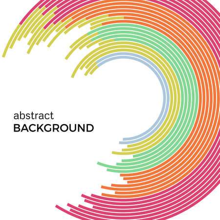 Abstract vector illustration depicting colored circles on a white background. Infographic  with place for your text.のイラスト素材