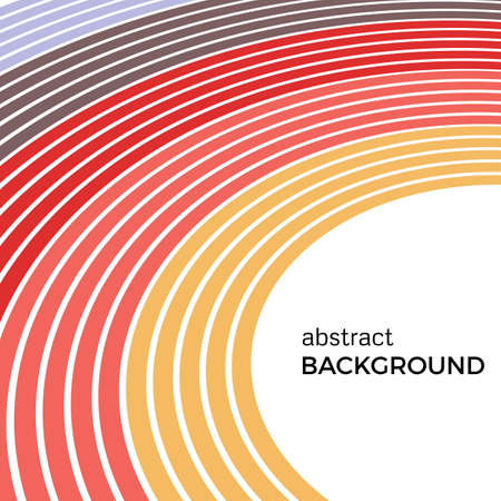 Abstract with bright rainbow colorful lines. Colored circles with place for your text on a white background.のイラスト素材