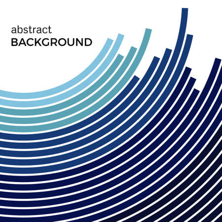 Abstract background with bright blue colorful lines. Colored circles with place for your text on a white background.のイラスト素材