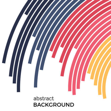 Abstract background with bright rainbow colorful lines. Colored circles with place for your text on a white background.のイラスト素材