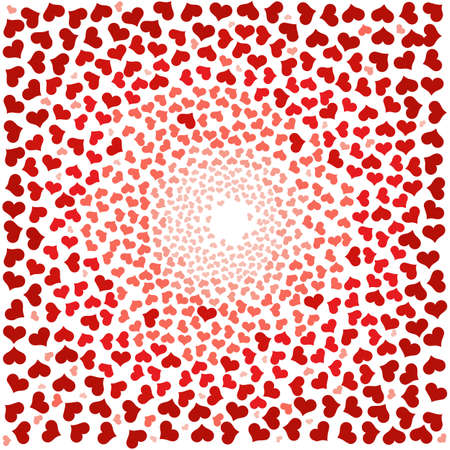 Abstract background with red hearts.のイラスト素材