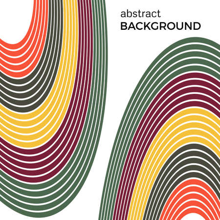 Abstract background with bright rainbow colorful lines. Colored circles with place for your text on a white background.のイラスト素材