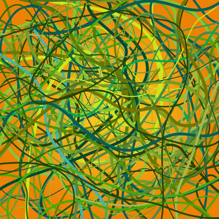 Vector with moving colorful lines. Yellow of green curves lines.のイラスト素材