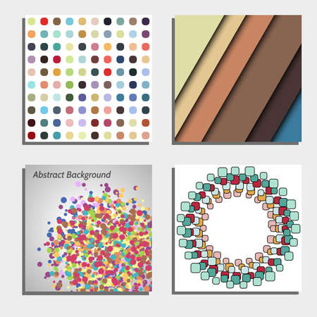 Set of four beautiful abstract backgrounds. Vector illustration.のイラスト素材
