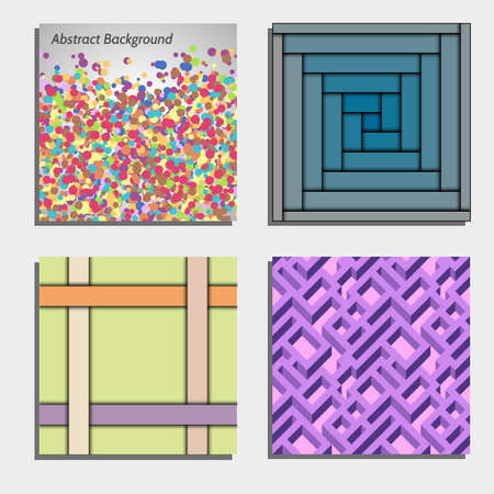 Set of four beautiful abstract backgrounds. Vector illustration.のイラスト素材