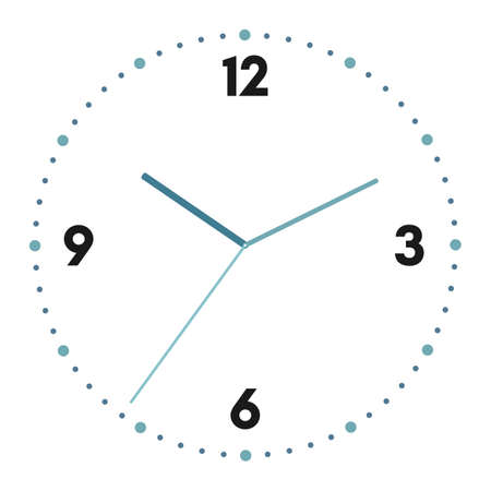 Vector illustration of mechanical clock. Clock face on white background.のイラスト素材