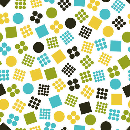 Seamless primitive geometric patterns for tissue and postcards. Trendy geometric elements. Hipsters modern color pattern. Vector illustrationのイラスト素材
