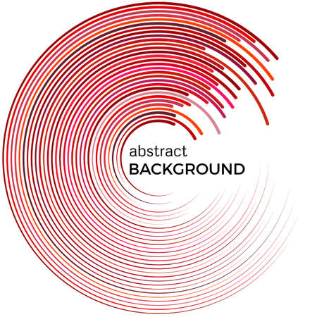 Abstract background with red lines. Red circles with place for your text on a white background.のイラスト素材