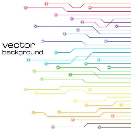 Abstract technological white background with elements of the microchip. Circuit board background texture. Vector illustration.のイラスト素材