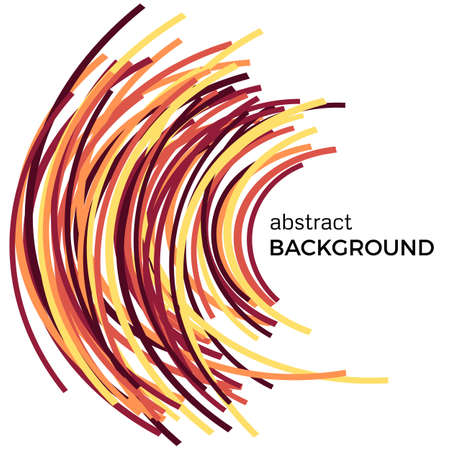 Abstract with colorful curved lines in a chaotic order.のイラスト素材