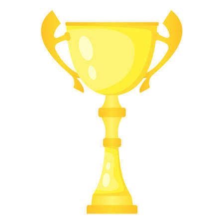 Golden trophy champion cup, championship prize for first place.のイラスト素材