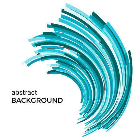 Abstract background with colorful curved lines in a chaotic order. Colored lines with place for your text on a white background.のイラスト素材