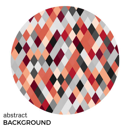 Colorful circle of rhombuses isolated on white background. Abstract vector background.のイラスト素材