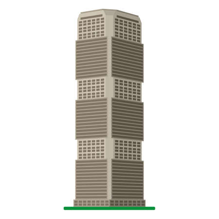 A modern high-rise building illustration.のイラスト素材