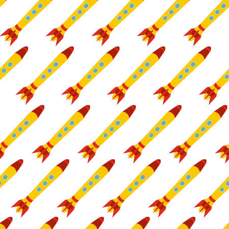 Seamless pattern with space rocket. Vector illustration.のイラスト素材