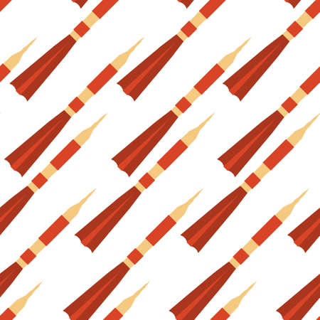 Seamless pattern with space rocket.のイラスト素材
