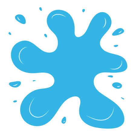 Blue splash on a white background. Vector illustrationのイラスト素材
