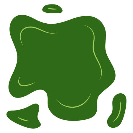 Green splash on a white background. Vector illustrationのイラスト素材