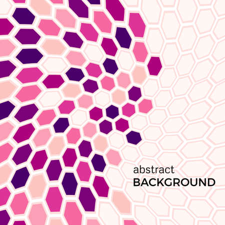 Abstract background with pink hexagons elements.のイラスト素材