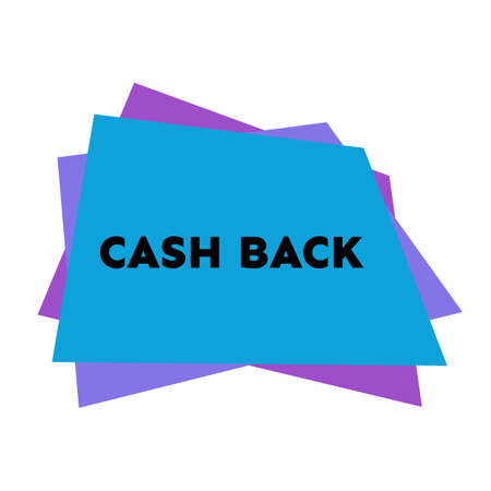 Cash back sticker with abstract colorful geometric forms. Vector illustration.のイラスト素材