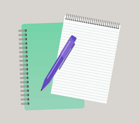 Two notepads and a pen. Vector illustration
のイラスト素材