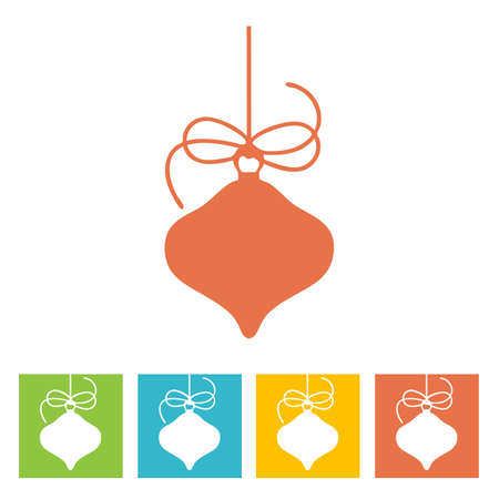 Christmas Ball. New Year icon. Vector illustrationのイラスト素材