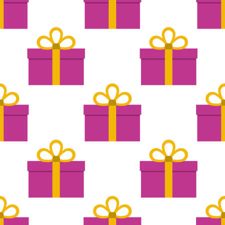 Seamless pattern with gift boxes. Vector illustration.のイラスト素材