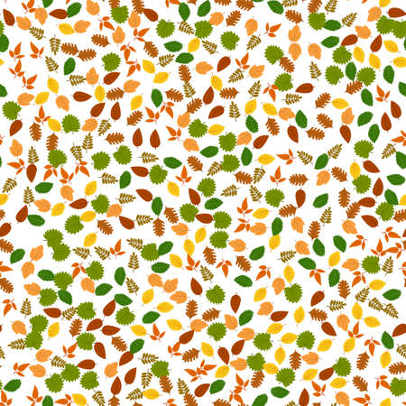 Seamless pattern with autumn leaves. Vector illustration.のイラスト素材