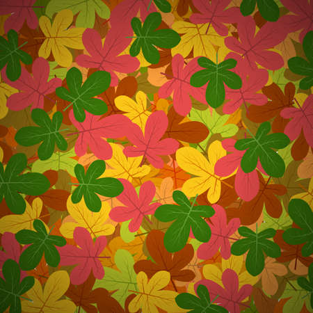 Background with autumn leaves. Vector illustrationのイラスト素材