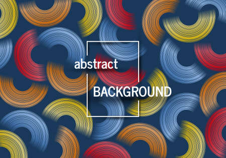 Trendy geometric background with abstract circles shapes. Futuristic dynamic pattern design. Vector illustrationのイラスト素材