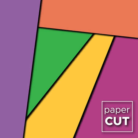 Abstract  Background with Paper Cut shapes. Vector illustration.のイラスト素材