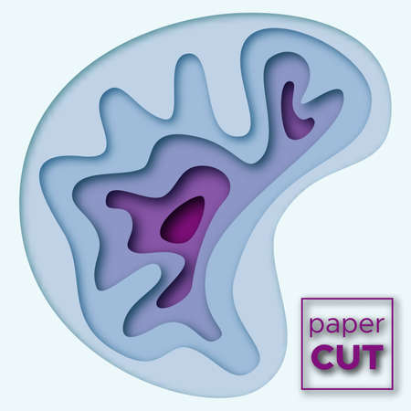 Abstract  Background with Paper Cut shapes. Vector illustrationのイラスト素材