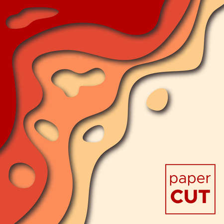 Abstract  Background with Paper Cut shapes. Vector illustration.のイラスト素材