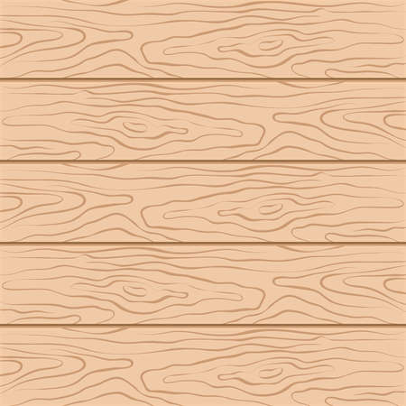 Wood texture background. Five wooden boards in flat design. Vector illustrationのイラスト素材
