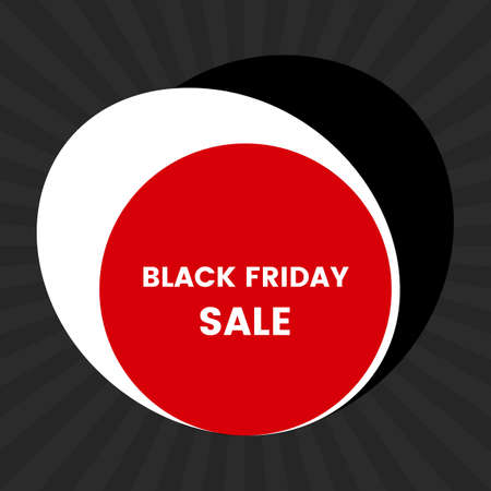 Black Friday sale banner on black background. Vector illustration.のイラスト素材