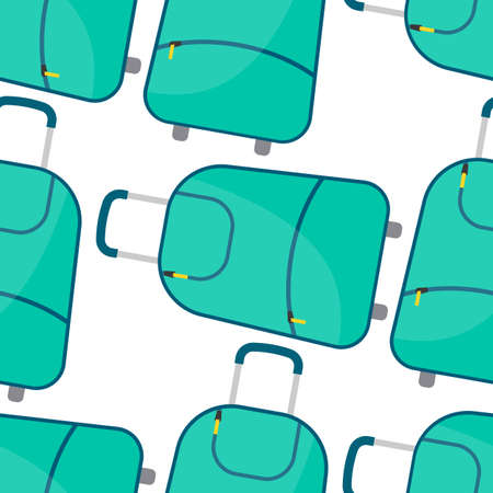 Seamless pattern with travel bag with luggage. Background with suitcase for journey trip. Vector illustrationのイラスト素材