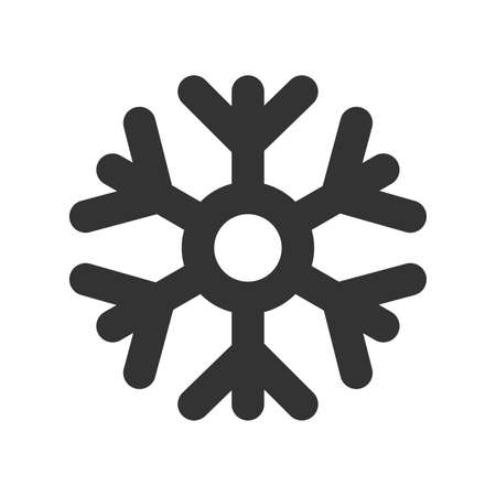 Snowflake weather Icon. Dark weather icon on white background. Vector illustration.のイラスト素材