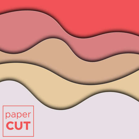 Abstract  Background with Paper Cut shapes. Vector illustration.のイラスト素材