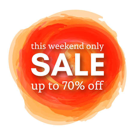 Sale this weekend only up to 70 off signのイラスト素材