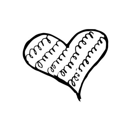 Sketch Scribble Heart. Hand drawn Pencil Scribble Hearts. Vector illustrationのイラスト素材