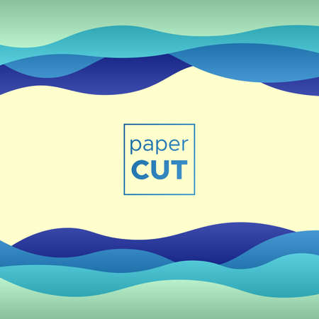 Abstract  Background with Paper Cut shapes. Vector illustration.のイラスト素材