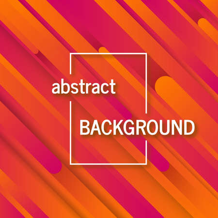 Trendy geometric orange background with abstract lines. Card design. Futuristic dynamic pattern....