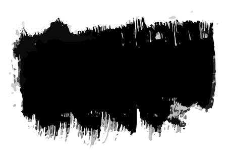 Black hand drawn ink stain. Ink spot isolated on white background. Vector illustrationのイラスト素材