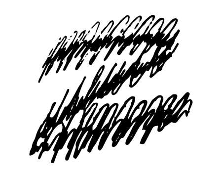 Sketch Scribble Smear Zigzag. Hand drawn Pencil Scribble. Vector illustration.のイラスト素材